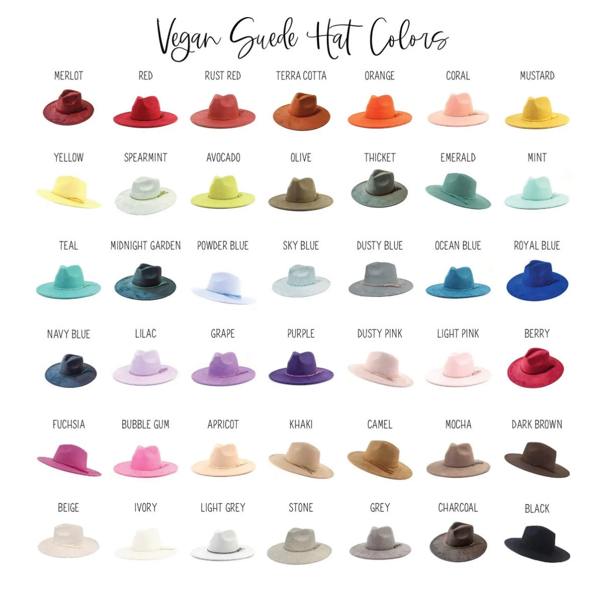 Flat Wide Brim Burned Hat
